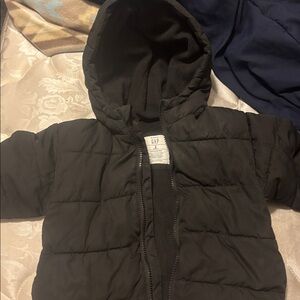 GAP Charcoal Hooded Puffer Jacket